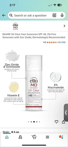 EltaMD, Inc EltaMD UV Clear Face Sunscreen SPF 46