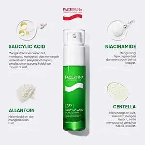 Facerinna 2% Salicylic Acid + 2% Niacinamide Acne Serum 20ml