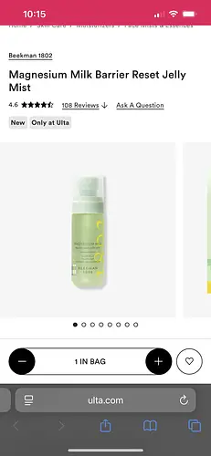 Beekman 1802 Magnesium Milk Barrier Reset Jelly Mist