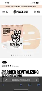 Peace Out BARRIER REVITALIZING & RENEWING OVERNIGHT RECOVERY MASK