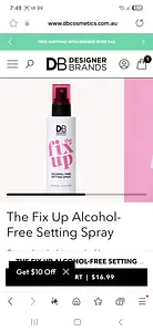 DB Cosmetics The Fix Up Alcohol-Free Setting Spray