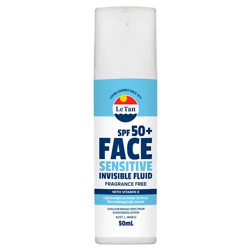 Australis SPF50+ Sensitive Face Invisible Fluid