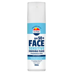Le Tan SPF50+ Face Sensitive Invisible Fluid Fragrance Free