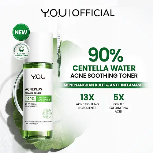 Y.O.U YOU AcnePlus 5X Acid Toner Toner Acne Kulit Berminyak Berjerawat Obat Jerawat