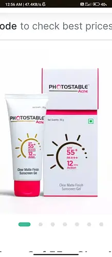 Sun Pharma Photostable acne sunscreen gel spf 55+
