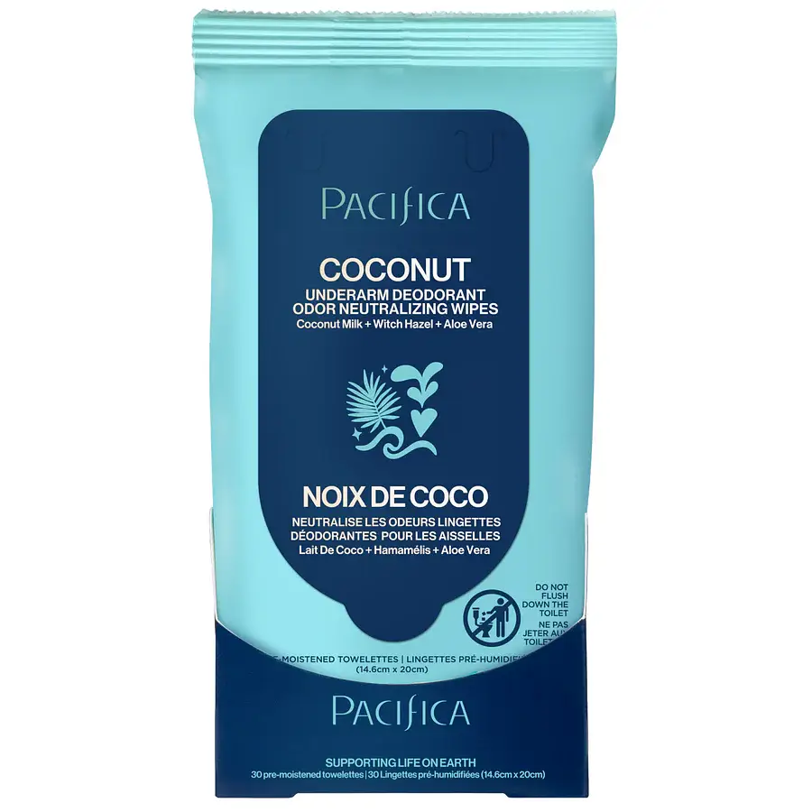 Pacifica Coconut Milk & Essential Oils Underarm Deodorant Wipes