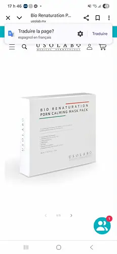 Usolab Bio renaturation PDRN calming mask pack