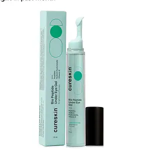 Cureskin Under Eye Gel for Dark Circles for Women and Men | Bio-Peptide Under Eye Gel to Reduce Dark Circles, Puffiness & Wrinkles | Under Eye Cream for Men and Women