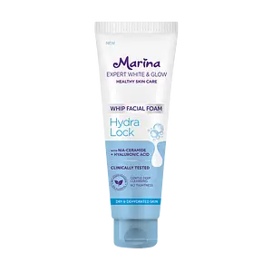 Marina Expert White & Glow Whip Facial Foam- Hydra Lock