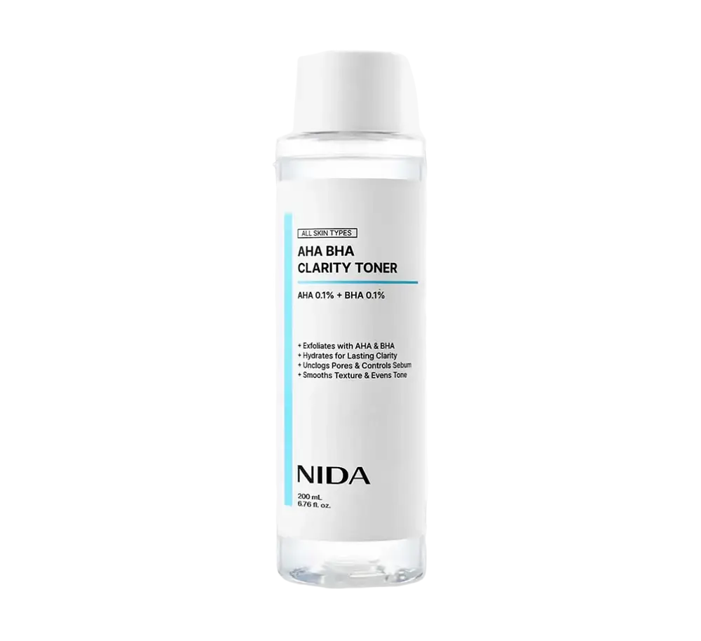 Nida AHA 0.1% BHA 0.1% Clarity Toner