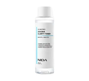 Nida AHA 0.1% BHA 0.1% Clarity Toner