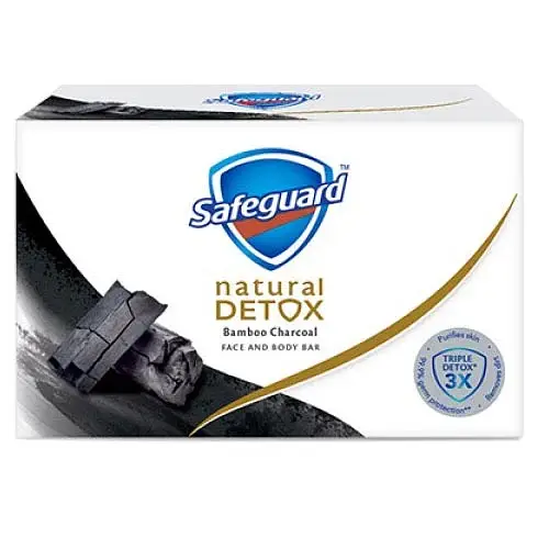 Safeguard Natural Detox Bamboo Charcoal Face and Body Bar
