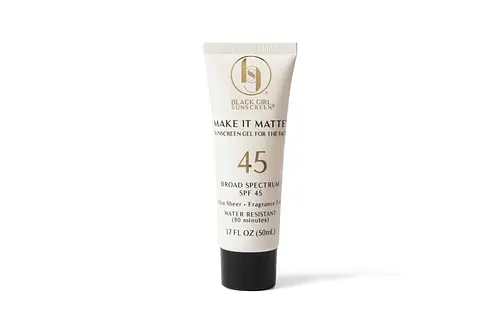 Black Girl Sunscreen Make It Matte SPF 45 Sunscreen White