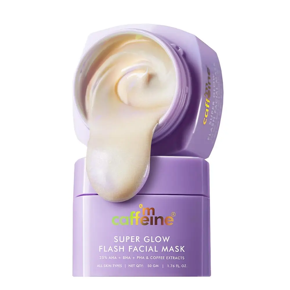 mCaffeine Super Glow Flash Facial Mask