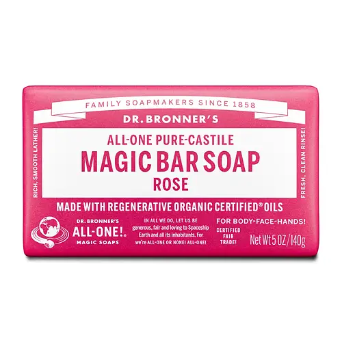 Dr. Bronner's Pure-Castile Magic Bar Soap Rose