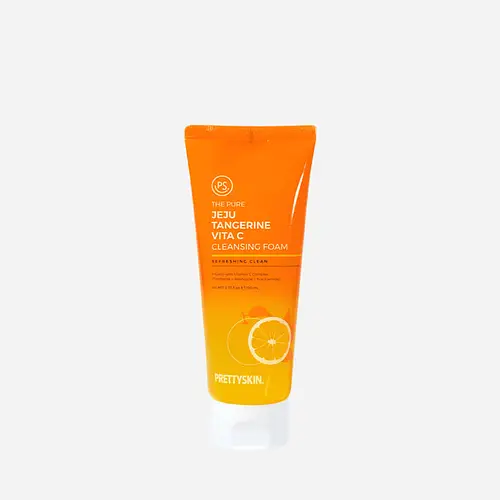 Pretty Skin Jeju Tangerine Vita C Cleansing Foam