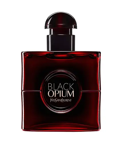 Yves Saint Laurent Black Opium Eau De Parfum Over Red