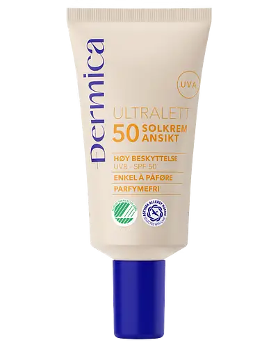 Dermica Ultralett Solkrem Ansikt SPF 50