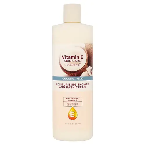 Superdrug Vitamin E Skin Care Moisturising Shower And Bath Cream Coconut Milk