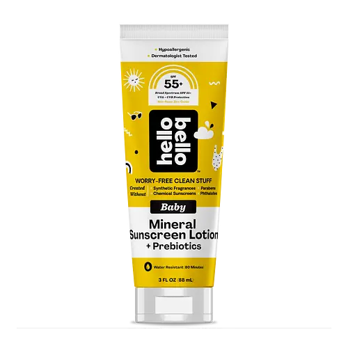 Hello Bello Baby Mineral Sunscreen Lotion + Prebiotics SPF 55