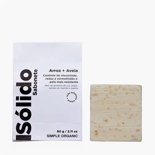 Simple Organic Isolido Sabonete Arroz + Aveia