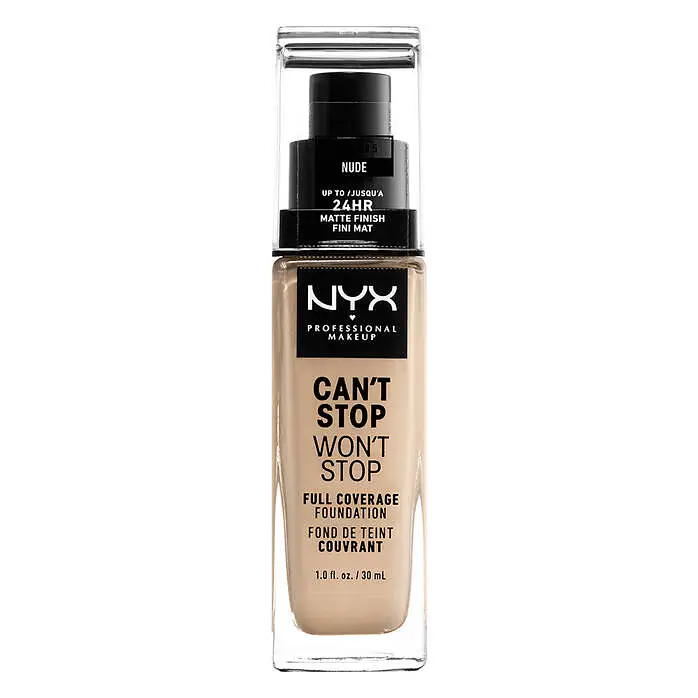 NYX Cosmetics Can't Stop Won't Stop Full Coverage Foundation 6.5 Nude