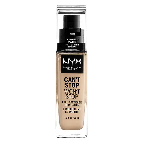 NYX Cosmetics Can't Stop Won't Stop Full Coverage Foundation 6.5 Nude