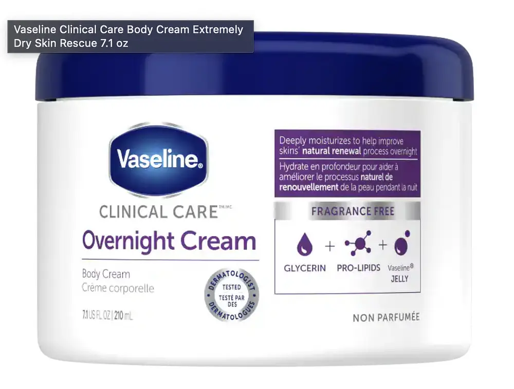 Vaseline Clinical Care™ Extremely Dry Skin Rescue Overnight Cream