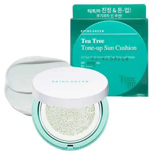 Bring Green Tea Tree Cica Tone Up Sun Cushion SPF 50+ PA++++