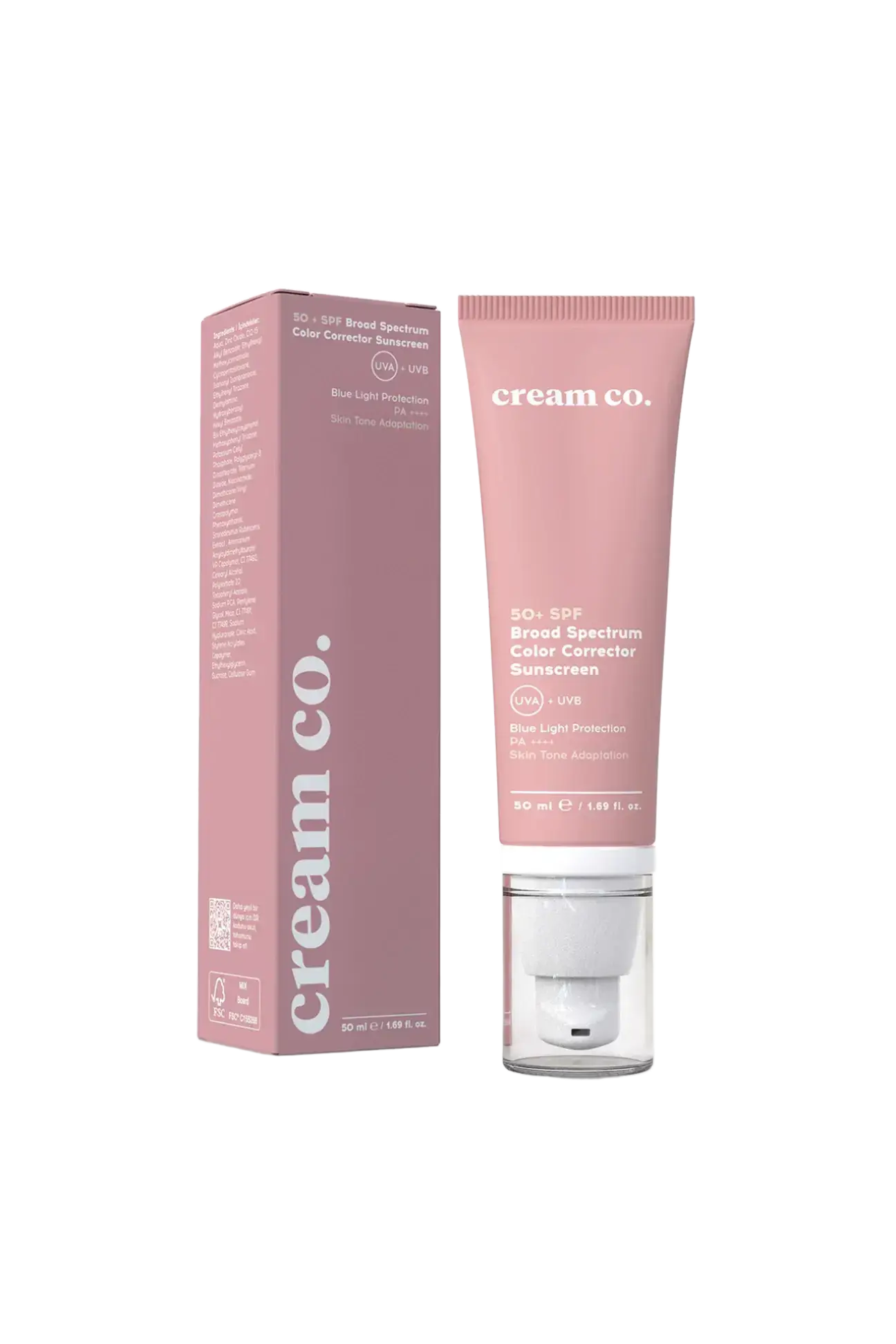 Screen Col Cream Cream Co. SPF 50+ Broad Spectrum Color Corrector Sunscreen