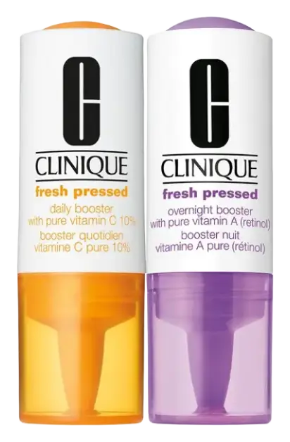 Clinique Fresh Pressed Clinical™ Daily + Overnight Boosters with Pure Vitamin C 10% + A (Retinol)
