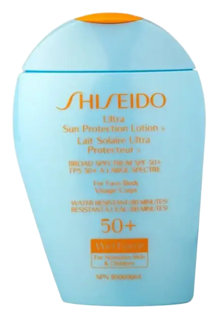 Shiseido Ultimate Sun Protection Lotion Broad Spectrum SPF 50+ WetForce for Sensitive Skin & Children