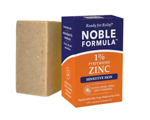 Noble Formula SunFlower & Shea + Turmeric 1% Pyrithione Zinc (ZnP) Bar Soap