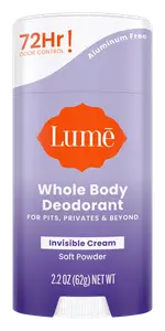 Lume Whole Body Deodorant Invisible Cream Stick Soft Powder