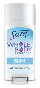 Secret Aluminum Free Whole Body Stick Deodorant Unscented
