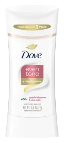 Dove Even Tone Antiperspirant Deodorant Stick Peach Blossom & Rice Milk