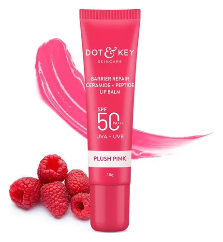 Dot & Key Skincare Barrier Repair Ceramide + Peptide Lip Balm SPF 50+ PA+++ Plush Pink