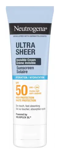 Neutrogena Ultra Sheer Invisible Cream Sunscreen Hydration SPF 50