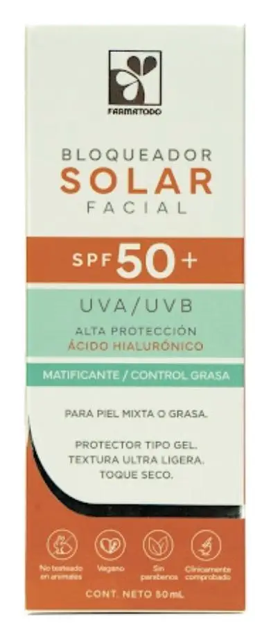 Farmatodo Bloqueador Solar Facial Matificante SPF 50+