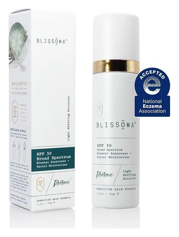 Blissoma Photonic Light Shifting Solution SPF 30 Broad Spectrum Mineral Sunscreen + Facial Moisturizer