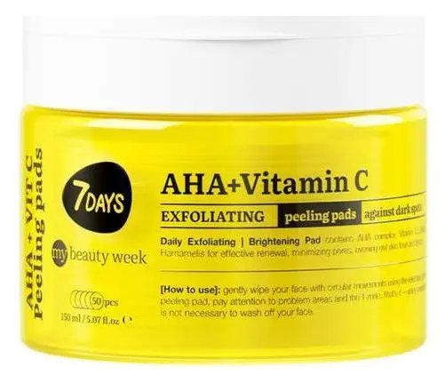 7 Days AHA+Vitamin C Exfoliating Peeling Pads