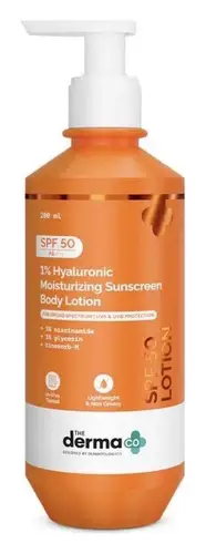 The Derma Co 1% Hyaluronic Moisturizing Sunscreen Body Lotion SPF 50