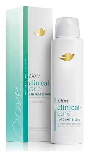 Dove Clinical + Care 96H Protection Soft Sensitive Dry Spray Antiperspirant Deodorant