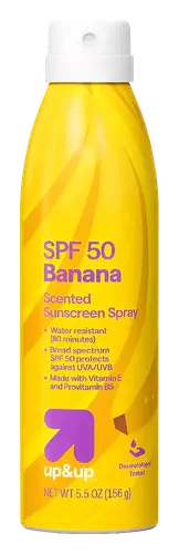 up&up Scented Sunscreen Spray SPF 50 Banana