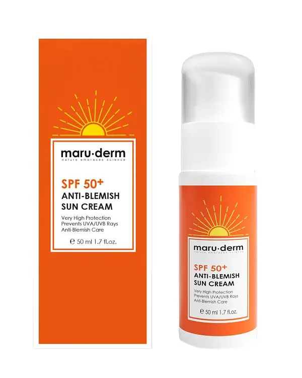 maru.derm SPF 50+ Leke Karşıtı Güneş Kremi (SPF 50+ Anti-Blemish Sun Cream)