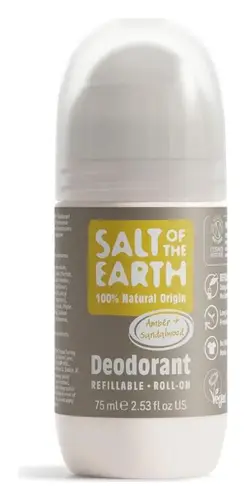 Salt Of The Earth Natural Roll-On Deodorant Amber & Sandalwood