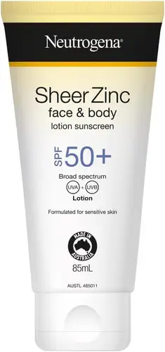 Neutrogena Sheer Zinc Face & Body Lotion Sunscreen SPF 50+