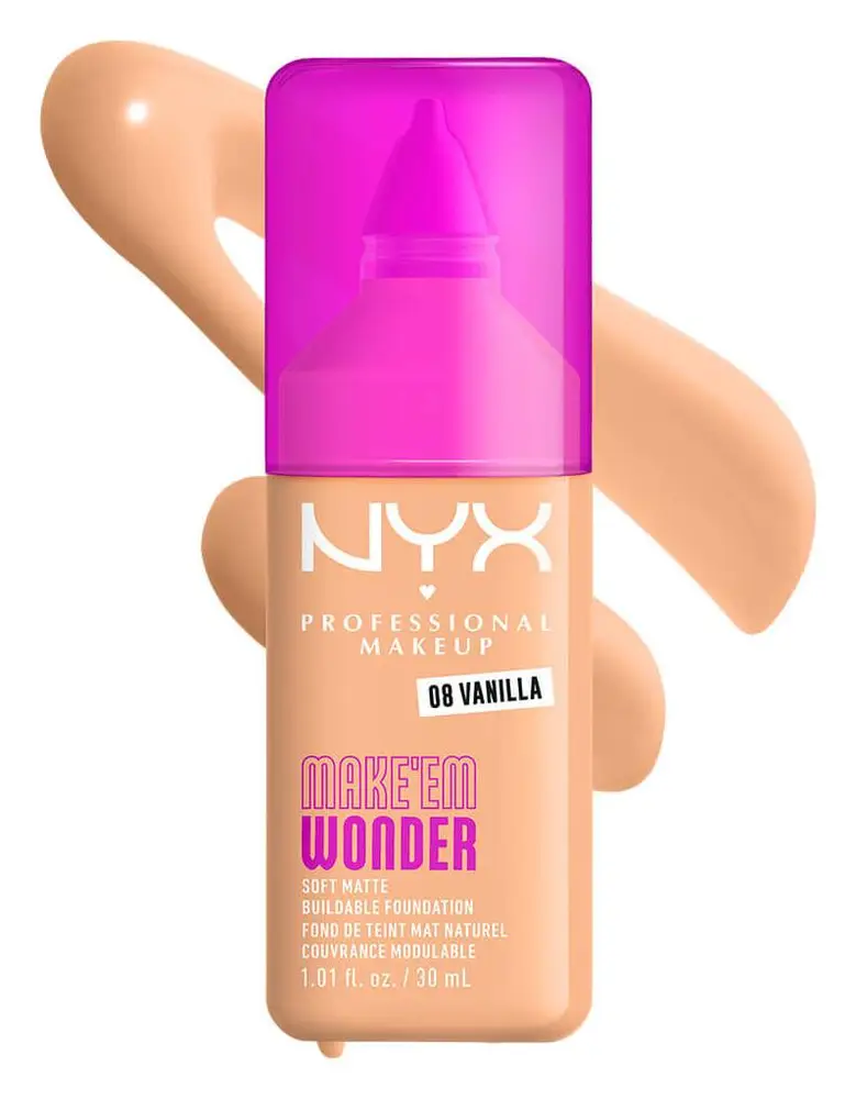 NYX Cosmetics Make 'Em Wonder Soft Matte Buildable Foundation 08 Vanilla