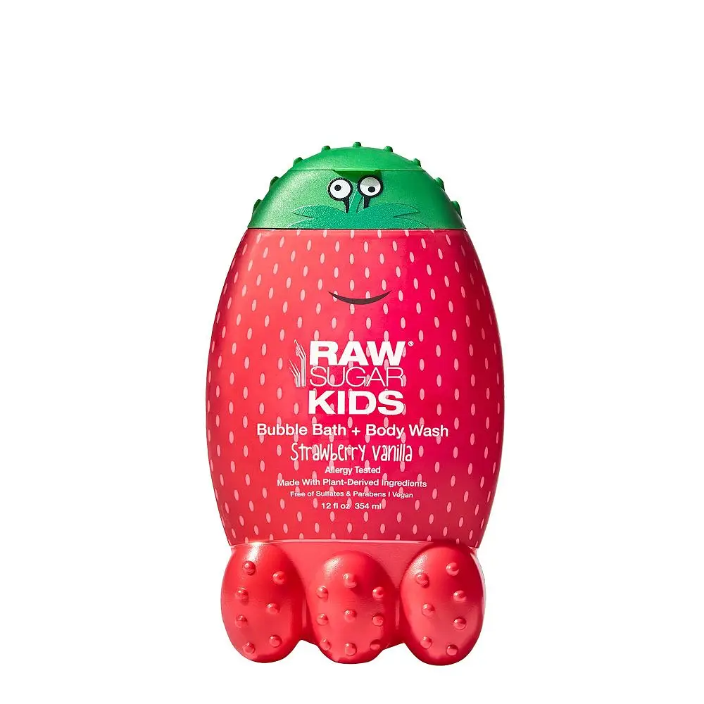 Raw Sugar Kids Bubble Bath + Body Wash Strawberry Vanilla