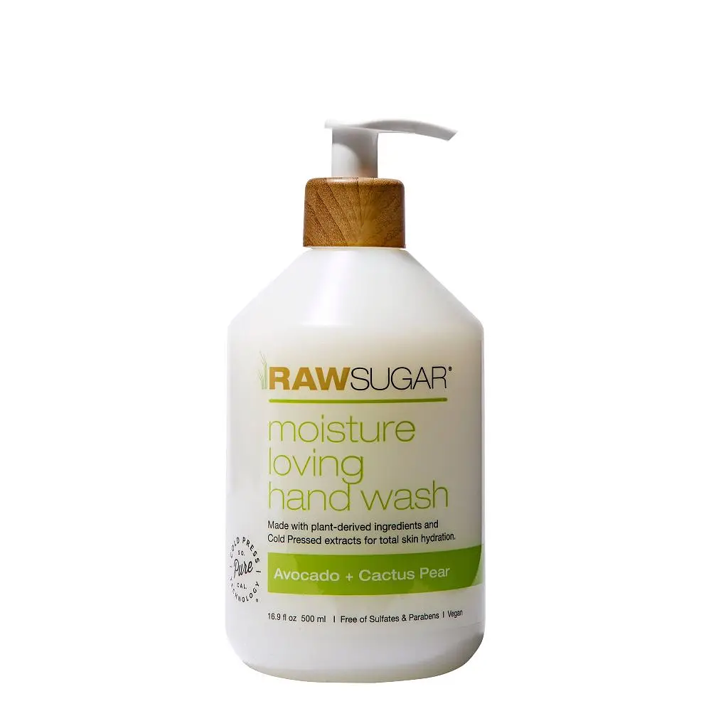 Raw Sugar Liquid Hand Soap Avocado + Cactus Pear